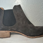 Alberto Fermani Suede Chelsea Boots Dark Gray Block Heel Made in Italy Size 9.5 Brown Photo 0