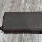 Tory Burch Perry Zip Around Continental Wallet Leather Gray Photo 0