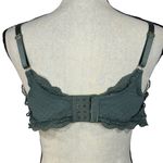 Aerie X-Large Lace Bralette Bra Floral Lightly Lined Adjustable Stretch Green Photo 3