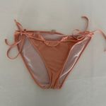 Victoria's Secret Victoria’s Secret Ruffle Trim Peach String Tie Y2K Bikini Set – Size Large Photo 6