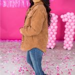 Love Tree  Camel Tan Sherpa Shacket Jacket from Flaunt Boutique Size L Photo 7