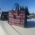 Kate Spade  Black and Pink Checkered Woven Tote Photo 3