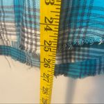 Tool Jeans Womens Top Medium Blue Blouse Flannel Button Casual Distressed Photo 7