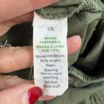 Aerie  L Large High Waisted Go For It Baggy Pull On Cargo Pants Green Boho Grunge Photo 7