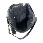 st. john's bay Vintage Etched Leather Black Crossbody Purse Photo 2