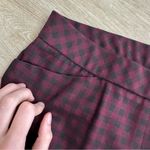 J Jill Ponte Slim Leg Burgundy Checkered Pants Red Size undefined Photo 2