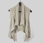 Bryn Walker Silver Jean Wool Blend Cardigan Vest Chunky Knit Womens Medium Heather Gray Photo 2