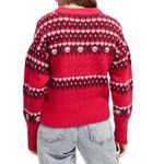 Scotch & Soda NWT Cable Knit Fair Isle Wool Alpaca Blend Pink Sweater Size Large Photo 2