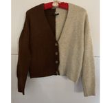 Love Tree Colorblock Brown & Beige Button Front Cardigan – Women’s Small Photo 2