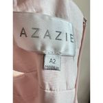 Azazie NWT  Alva Bridesmaid Dress Blushing Pink Maxi Length High Slit V Neck 2 Photo 8