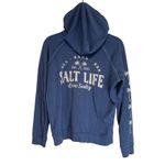 Salt Life Womens Blue Full Zip Hoodie Palm Tree Logo Est 2003 Size S Photo 7