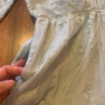 Listicle  NWT Romper Large Sage Mint Green Shorts Embroidered Lace Sheer Sleeves Photo 4