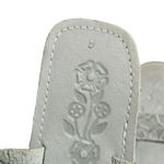 Mexican Leather Green Embroidered Strap Sandals Size: 9 Photo 4