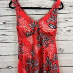 Women's Aqua Eve Swimsuit XXL Red White Floral Photo 1