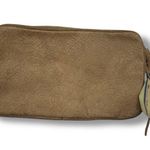 Michael Stevens Ltd. Leather Clutch Bag Tan Embossed Genuine Suede Tassel Accent Photo 1