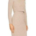Heartloom Saige Knit Midi Dress in Oat New Womens Sweater Tank Photo 2