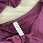 Lively Plum Long Sleeve Drawstring Waist V Neck Casual Jumpsuit Size Large Purple Photo 6