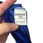 Elegant blue long sleeve maxi dress, size XXL, formal, velour, party, cocktail Photo 7