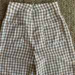 Petal and Pup Brown and white wide leg cottagecore gingham pants Photo 3