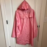 RAINS Pink Metallic Shiny Hooded Raincoat Jacket Size Medium Waterproof NWOT Photo 3