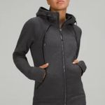 Athleta fuse scuba zipper hoodie gray with black size medium Photo 0