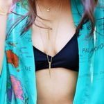 Gorjana Fancy Horn Charm Necklace Duo Layering Long Short Set 18K Gold Plated Photo 3