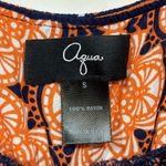 AQUA  Hippie Boho Orange Navy Blue Strappy Maxi Dress SMALL Feminine Photo 5