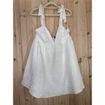 Lulus NWT  Darling Composure White Jacquard Floral Tie-Strap Mini Dress Size XL Photo 4