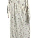 Vintage Vandemere Flannel Cotton Floral Nightgown Size Small Pink Purple Prairie White Photo 0