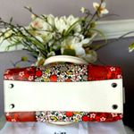 Coach  Mercer Satchel Floral Print Handbag with Red Accents Photo 5