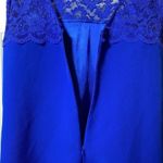 Badgley Mischka Belle | Floral Lace Detail Mini Shift Dress Blue Sz 10 Photo 8