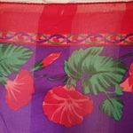 Vintage Berkshire Floral Fruit Scarf Purple Photo 1