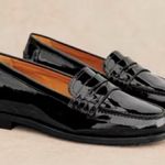 Sézane Sezane Andre Black Laminated Loafers NWOT Photo 0