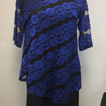 Catherines  Blue Lace Overlay Dress Photo 0