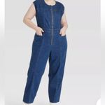 Universal Threads Sz 16 Women's Tailored Denim Jumpsuit - Universal Thread Dark Wash Photo 4