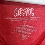 AC/DC  Tie Front Tank Top Womens Size L Rock‎ Band Graphic Tee Red Photo 4