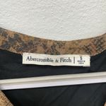 Abercrombie & Fitch Women Small Dress Short Sleeve Vneck Button Up Animal Print Photo 4