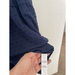 Julia Jordan  Navy Blue Swiss Dot Mock Neck Maxi‎ Dress Size 4 Photo 4