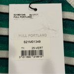 Anthropologie Suncoo Paris Pull Portland Striped Sweater Shimmer Green White Small Coastal New Photo 6