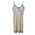 Madison & Berkeley  Womens Pearl Crushed Velvet‎ Lace Pocket Slip Dress Large Photo 2