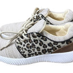 MarleyLilly  Women's Leopard Size 10 Athletic Sneakers Shoes Cream Walking Photo 0