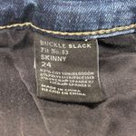 Buckle Black Skinny Jeans Women's Size 24 Blue Denim Stretch Fit No 53 Photo 7
