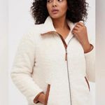 Torrid  Birch Sherpa Pu Trim Zip-Front Kimono Jacket Size Medium (00) M Photo 0