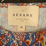Sézane 💕SEZANE💕 West Shirt Ranch Marine Multi-Color Paisley Floral Print FR 38 = US 6 Photo 12