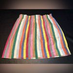 J.Crew Multicolor Striped Linen & Cotton A-Line Skirt size 6 Photo 1