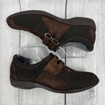 Munro Women's 7 JOLIET Brown Fabric Suede Leather Sneaker Shoes Cross Strap Photo 1