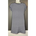 Rolla Costor Women's Size Medium Blue Striped Scoop Neck Tee Shirt Midi Dress Photo 2
