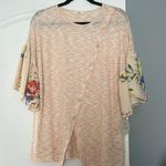 Hummingbird New  soft light knit blouse with Satin Bell Sleeves Photo 0