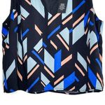 Anthropologie Paris Sunday Choker Geometric Abstract Colorful Sleeveless Vneck Blouse Top Photo 6