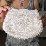 Women's White Beaded Bag Photo 2